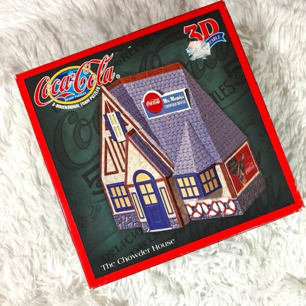 Vintage Coca-Cola 'The Chowder House' 3D Collectible Foam Puzzle